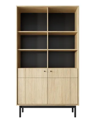 Produktbild von Selsey JAPANDIES - Bücherregal, Eichenholzoptik, 104 cm