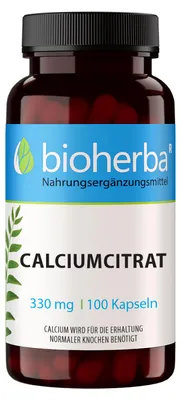 Produktbild von Bioherba Calciumcitrat 330 mg 100 Kapseln