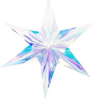 Produktbild von Oblique Unique Deko Stern irisierend für Weihnachten Weihnachtsbaum Christbaum Anhänger Fenster Deko Weihnachtsdeko