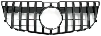 Image de Calandre pour Mercedes GLK X204 restylée 2013-2015, style GT-R Panamericana, noir brillant.