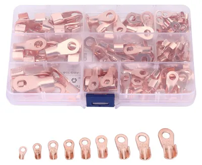 Produktbild von 120-teiliges Sortiment an offenen Crimp-Ringkabelschuhen, universell für Autos