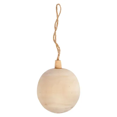 Image de Kerstbal Hanger Hout, 6,4cm