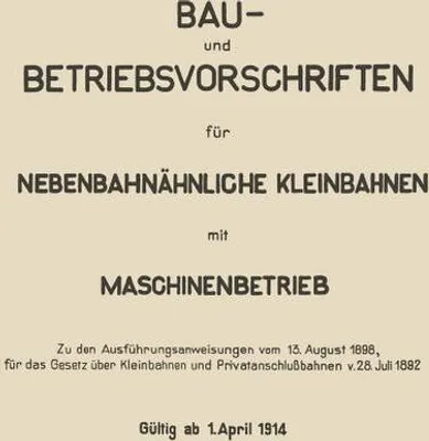 Produktbild von Bau- und Betriebsvorschriften für Nebenbahnähnliche Kleinbahnen mit Maschinenbetrieb