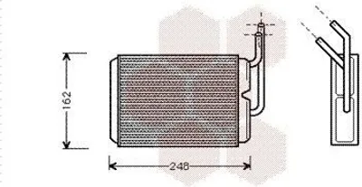 Produktbild von VAN WEZEL 43006220 Wärmetauscher Innenraumheizung Kühler für RENAULT TWINGO II (CN0) TWINGO I (C06) TWINGO I Kasten (S06)