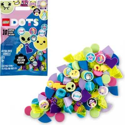 Produktbild von LEGO 41946 DOTS Ergänzungsset Emojis, Bastelset für Kinder ab 6 Jahren, Deko für Taschenanhänger, Armbänder, Stiftehalter