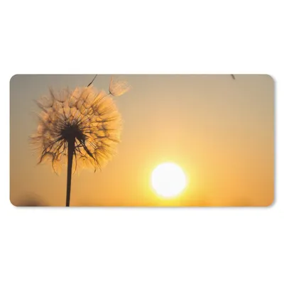 Produktbild von MuchoWow® Schreibtischunterlage Löwenzahn - Sonne - Sonnenuntergang 80x40 cm - XXL Mauspad - Gaming Mauspad