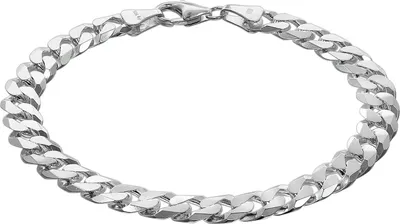 Produktbild von trendor 75138 Herren-Armband Silber 925 Panzerkette Breite 7,8 mm