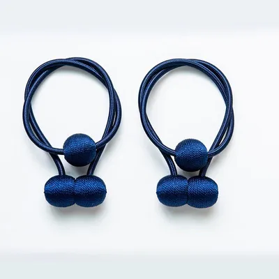 Produktbild von INF Magnetische Vorhang Raffhalter 2er Set, Kein Bohren, Moderner Stil Navy blau