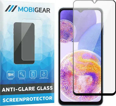 Produktbild von Mobigear Premium  Samsung Galaxy A24 Panzerglas Gehärtetes Glas Displayschutz - Hüllenfreundlich - Schwarz