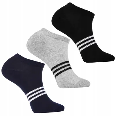 Produktbild von MORAJ 3er Pack Herren Sneaker Socken Baumwolle Gr. 43-45