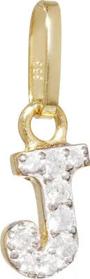 Produktbild von Kettenanhänger Buchstabe J 2-Farbig 333 Gelbgold 8 Karat rhodiniert mit Zirkonia