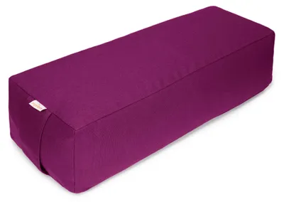 Produktbild von yogabox Yoga und Pilates Rechteckbolster BASIC - aubergine 60 x 20 x 14 cm Buchweizenschalen