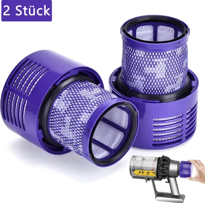 Produktbild von 2 Stück HEPA-Filter für Dyson Cyclone V10 Absolute, Absolute Pro, Absolute Extra, Absolute Extra +, Absolute Extra Pro, Vormotorfilter waschbar
