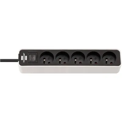 Zdjęcie produktu dla BRENNENSTUHL ECOLOR Gniazdo 5-drożne (kabel 1,50 m H05VV-F3G1.0, z przełącznikiem), biały/czarny