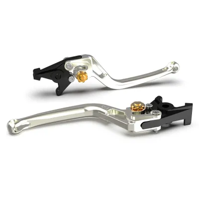 Produktbild von Kupplungshebel LSL BOW L29 mit ABE für Yamaha FZS Fazer S, Suzuki DL V-Strom XJ Diversion YZF R 125 - 1100 ccm Bj. 1989 - 2011, Farbe Hebel:silber, Farbe Versteller:gold
