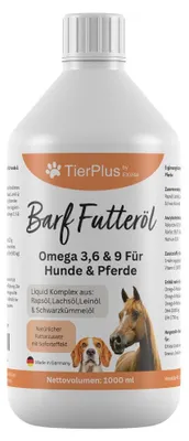 Produktbild von TierPlus Barf Futteröl für Hunde & Pferde