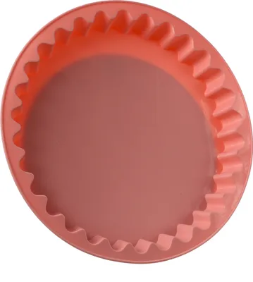 Backform - Kuchenform - Tarteform - Silikon - rund - D: 26,5cm - rosa