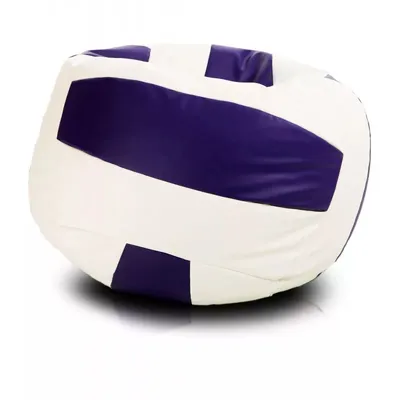 Obrázok produktu pre Beanbag VOLLEYBALL Bag Sedací vankúš Pouffe 65x90cm, 290 l - Farba: fialovo-biela