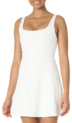 Imagen del producto de A. Vestido de tenis deportivo y ajustado FormFlex para mujer, de manga larga, color blanco
