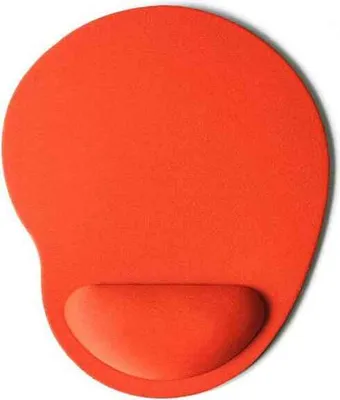 Immagine prodotto di Tappetino antiscivolo per mouse - Poggiapolsi - Tappetino per mouse - Arancione rotondo