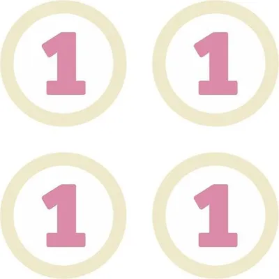 Produktbild von Lovely 1st Birthday Papierdeko 5,5cm