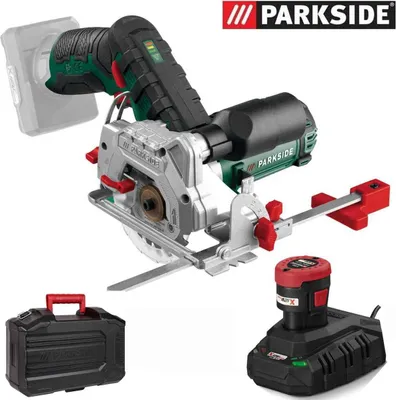 Produktbild von PARKSIDE 12V Mini-Handkreissäge PHKSA 12  mit Akku und Ladegerät