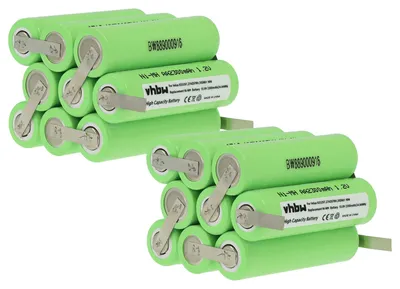 Produktbild von vhbw 2x Akku kompatibel mit Velux Dachfensterrollladen und Rollladen, Solarfenster (2300 mAh, 10,8 V, NiMH)