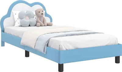 Obrázek produktu pro Rám postele pro děti s čelem Modrá 90 x 190 cm PU