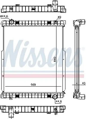 Obrázek produktu pro Kühler, Motorkühlung NISSENS 63332