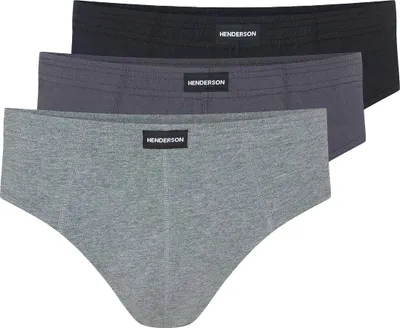 Produktbild von Henderson Herren Slipy 3er Pack - 100% Baumwolle, Klassischer Schnitt, Atmungsaktiv und Bequem, Elastischer Bund, Vielseitige Farben, Ideal für Täglichen Gebrauch, Hochwertige Unterwäsche, Multicolor M