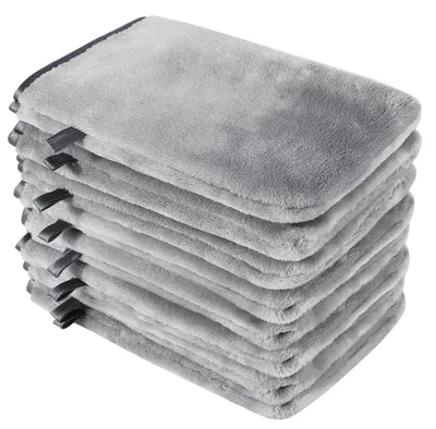 Produktbild von Waschlappen, 8 Stück - Mikrofaser - Weich - Wiederverwendbar - Pflegeleicht - 15 x 21 cm - Mit Aufhängeschlaufe - Waschlappen