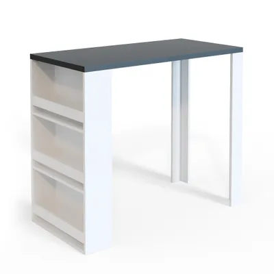 Produktbild von Vicco Bartisch , 57 x 117 cm mit 3 extra Fächern, Weiß/Anthrazit