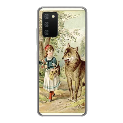 Produktbild von MuchoWow® Handyhülle Schutzhülle Hülle für Samsung Galaxy A03s Wolf - Rotkäppchen - Wald Silikon Softcase Handy Hülle - Schutz