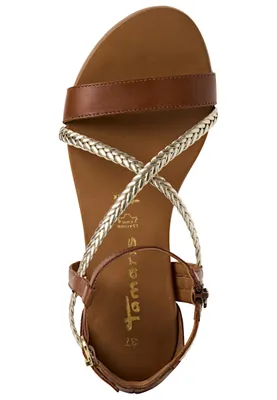 Produktbild von Tamaris Damen Sandale Leder geschlossene Ferse und Reißverschluss 1-28138-44, Größe:38 EU, Farbe:Braun
