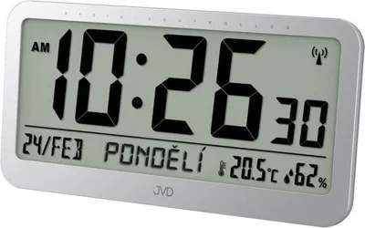 Obrázek produktu pro Funkwecker, digital, silberfarben, Höhe 20,2 cm - JVD Modell: RB9359.2