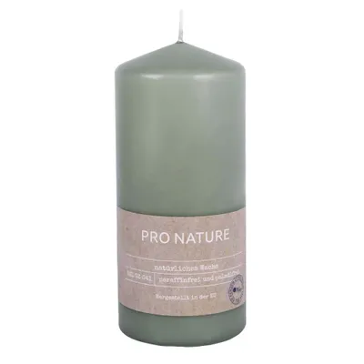 Obrázok produktu pre Pro Nature, sviečka do svietnika zo stearínu – 150x68 mm, vôňa mäty | MÜLLER KERZEN