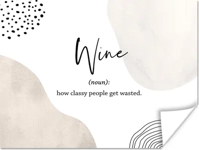 Produktbild von MuchoWow® Poster Sprichwörter - Wein - Wörterbuch - Zitate - Definition von Wein 40x30 cm - Plakate für die Wände - Poster Wohnzimmer
