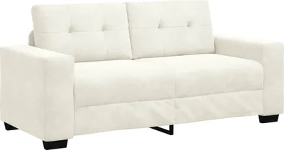 Zdjęcie produktu dla Sofa dwuosobowa, kremowa, 180x77x82 cm, aksamit