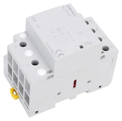 Zdjęcie produktu dla Automatyczny przełącznik zasilania podwójnego 63 A, typu stycznikowego, do montażu na szynie DIN 35 mm