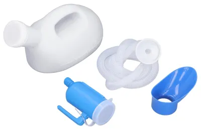 Urinflasche 2000 ml, Weiß, mit langem Schlauch, für Zuhause, Klinik & Reise