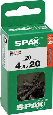 Produktbild von Spax Universalschrauben 4,5 x 20 mm T20 Vollgewinde - 20 Stk.
