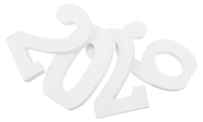 Productafbeelding van Solidchoice - 4-delige Set Witte Houten Cijfers - Decoratieve Staande Cijfers voor Tafels en Schappen
