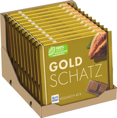 Produktbild von Ritter Sport Goldschatz 11 x 250g