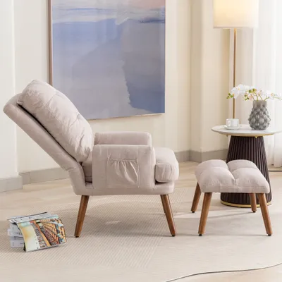 Produktbild von UnboxG 2er-Set eleganter Sessel polsterstuhl Ohnzimmer Sesse, Rückenlehne 5-stufig verstellbar,fürs Wohnzimmer/SchlafzimmerBis 150 KG belastbar