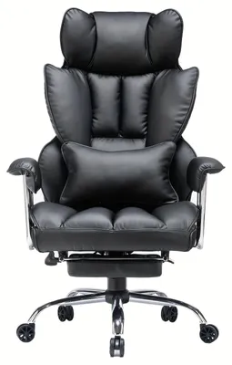 Image de Chaise de bureau - Fauteuil de bureau - Chaise de travail - Fauteuil gamer - Chaise de travail - Noir - Capacité de charge : 400 kg