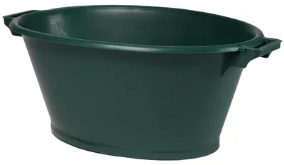 Image de Bassine Linge Ovale 70l Verte Grande Capacité, Ovale, Poignées Ergonomiques - Eda