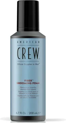Zdjęcie produktu dla American Crew Fiber Grooming Foam, Pianka do włosów, Mężczyźni, 200 ml, Do wszystkich włosów, Zwiększanie objętości, Wszystkie kolory
