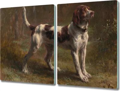 Produktbild von Coloray Hackbrett Küchenbrett Kochplattenabdeckung Schneidebrett Herdabdeckplatte 2x40x52 cm - Las Haustier Hund