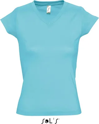Produktbild von SOLs 11388 | Ladies V-Neck Moon Damen T-Shirt - Farbe: Atoll Blue - Größe: L