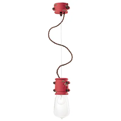 Zdjęcie produktu dla Ferroluce Urban lampa wisząca Ø 12cm czerwona okrągła